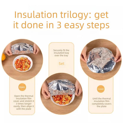 Home Dining Table & Food Container Aluminum Foil Heat-Retaining Cover, Kitchen Food Insulation and Freshness Keeping, High-Quality Aluminum Foil.